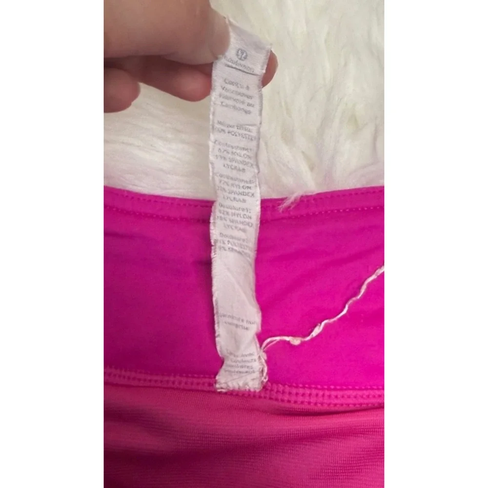 Lululemon Women's Size 10 Speed Short Running Athletic Shorts Pink Blackc